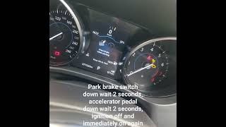 Jaguar F Pace park brake maintenance mode