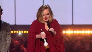 Adele wins British Female Solo Artist | The BRIT Awards 2016