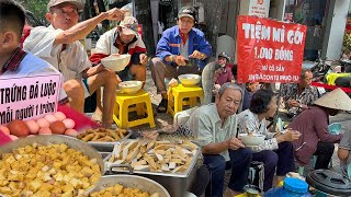 Quán Cơm chỉ 1.000đ Cô Bác lao động ngồi vỉa hè ăn trưa đầy ấm lòng với bữa cơm dinh dưỡng
