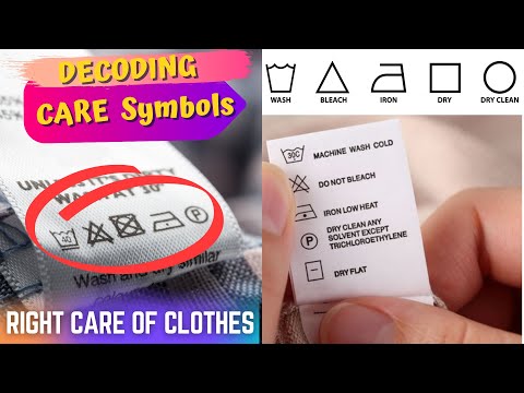 What does a circle with a cross running through it symbol on a clothing label?