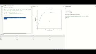Step response of a transfer function in Matlab