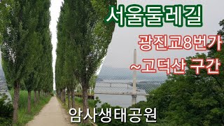 #서울둘레길 #광진교8번가 #한강시민공원 #암사생태공원 #암사선사유적지 #고덕산 #샘터공원 서울둘레길 광진교 ~고덕산 구간  강동그린웨이 둘레길