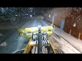 snow plowing of a big commercial outlet with metal pless live edge 24 12 24 part 1...