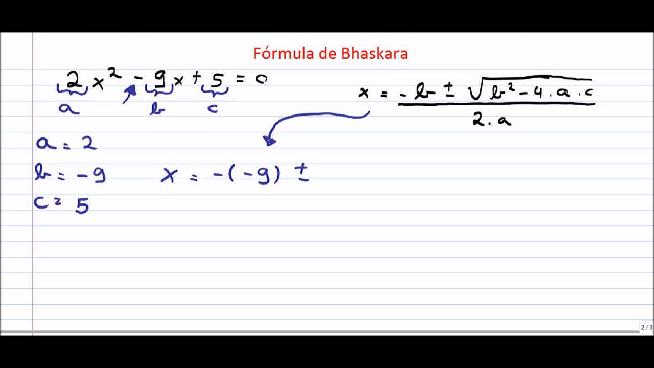 Calculadora De Formula De Bhaskara