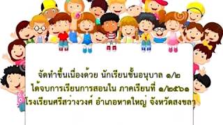 อนุบาล 1/2  ภาคเรียนที่ 1/2561 โรงเรียนศรีสว่างวงศ์