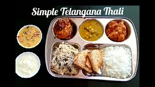 Simple Telangana Thali || Day 6 || just in 45 mins