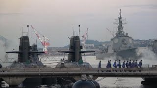 2021海上自衛隊呉基地「11月18日 イージス艦ちょうかい・出港してUS強襲揚陸艦と・・・」