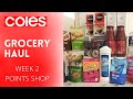 COLES WEEKLY GROCERY HAUL / WEEK 2 POINT SHOP / STOCKPILE / CHEESE CUTTING / AUSTRALIAN FAMILY OF 4