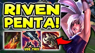 THIS RIVEN BUILD GOT ME A PENTA KILL (UNSTOPPABLE) - S11 RIVEN TOP GAMEPLAY! (Season 11 Riven Guide)