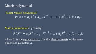 Matrix polynomial