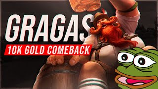 Broxah | Gragas Jungle: 10K+ GOLD COMEBACK! (Ft. Voyboy)