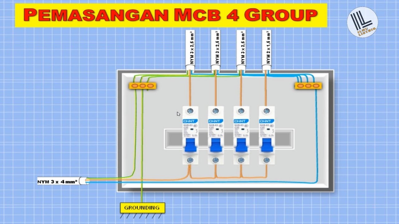 Cara Pemasangan MCB 4 Group - YouTube