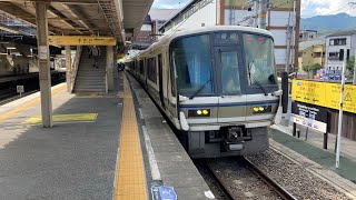 『嵯峨野線内各駅に停車する普通列車を撮影』E普通京都行き　221系K4編成　4両編成