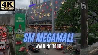 SM MEGAMALL | THIRD LARGEST SM SUPERMALLS IN PH | Walking Tour in Mandaluyong City NCR [4K]