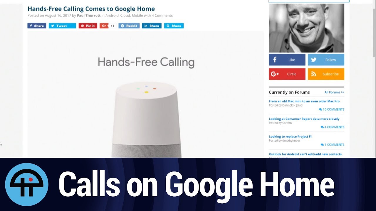 Hands Free Calls Come To Google Home - YouTube