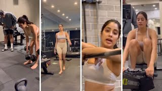 OOPSSs..🔥Uff..Yeh Kya दिख Gaya..Jhanvi Kapoor Flaunting Her Super Hot Figure & Hot Poses in Gym