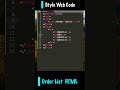 Ordered List in HTML #shorts  #coding #htmltutorial #codecademy #html #python #programmingtutorial