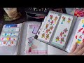 hitotokiノートにコラージュ 100均シール journal with me 手帳デコ 다꾸