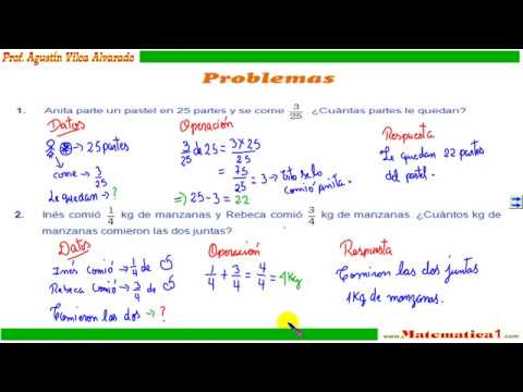 Fracciones Problemas Resueltos De Primaria - YouTube