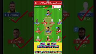 JAM vs GUY Dream11 Prediction🔥| JAM vs GUY Dream11 Prediction Today Match | JAM vs GUY Dream11 Team