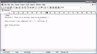 Beginner PHP Tutorial - 51 of 200 - String Functions Replacing Predefined (www. dynamicwebart.com)