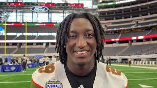 CaneSport TV: Up close with CBs OJ Frederique and Ethan O'Connor at Cotton Bowl Media Day Dec. 29