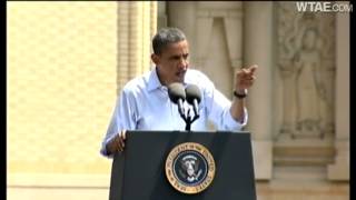 President Obama makes Pittsburgh campaign stop on CMU lawn