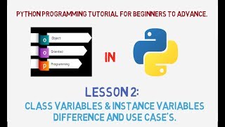 OOP's in Python #2 Class variables-Instance variables difference's & use case's with Example.
