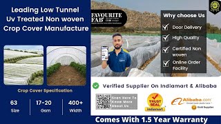 Agriculture Non Woven Crop Cover Low Tunnel Uv Treated | Favourite Fab 🌾