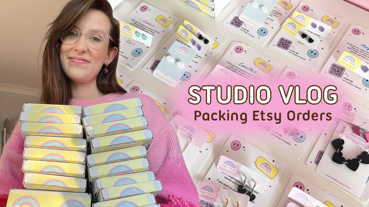 Studio Vlog Packing Etsy Orders Royal Mail Drama Organising My