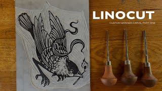 Linocut process // ignite banner part 1