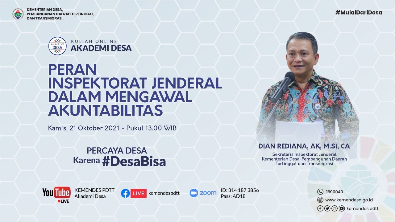 Peran Inspektorat Jenderal Dalam Mengawal Akuntabilitas - YouTube