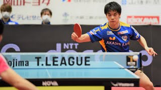 【卓球 Tリーグ公式】吉田雅己vs戸上隼輔 T10-10 岡山リベッツvs琉球アスティーダ Masaki Yoshida vs Shunsuke Togami