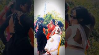 lagelu chamcham || viral Tharu girls dancing outdoor in a group #lageluchamcham #tharugirls #shorts