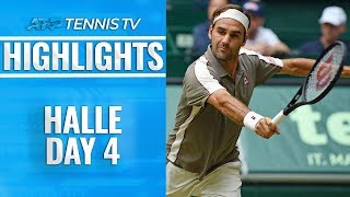 Federer Survives Tsonga Thriller; Zverev Also Advances | Halle 2019 Highlights Day 4