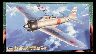 Hasegawa Mitsubishi A6M2b Zero Fighter Type 21 1/48 Scale Model