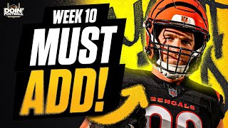 Week 10 MUST ADD Waiver Wire Targets!! | Fantasy Football Advice