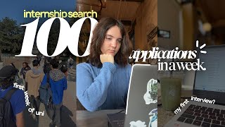 Internship Search Diaries Ep. 2 | applying to 100 companies, getting my first job offer, etc.