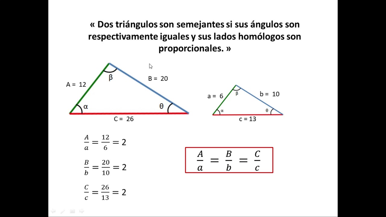 Triángulos Semejantes. - YouTube