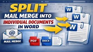 How to Split Mail Merge into Individual Documents in Word | Split Mail Merge into Separate Files