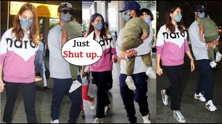 Mira Rajput Gets Angry On Shahid Kapoor In Front Of Media at the Airport