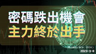 密碼跌出機會，主力終於出手【比特幣】[BTC] [BCH] [DYDX]