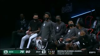 Kyrie irving and the entire nets was suprised at the new point guard mike james for his smooth moves