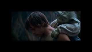 Yoda and Luke Cave Scene from Empire Strikes Back