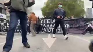 Σε εξέλιξη η μεγάλη πορεία στη Λευκωσία