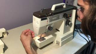 Brother VX710 Zig-Zag Sewing Machine - Threading + Demonstration