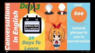 learn English through conversations ;30 days to learn 600 natural phrases to use in conversation.