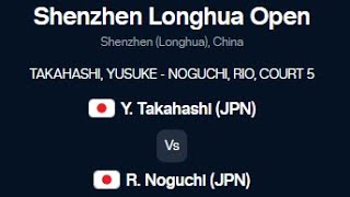 野口莉央 ( Rio Noguchi ) vs 高橋 悠介 ( Yusuke Takahashi ) Shenzhen Longhua Open 2024