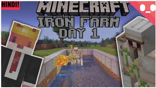 Minecraft 1.17+ IRON FARM TUTORIAL! hindi 😉 | Efficient, Easy, Compact