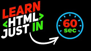 What is HTML? Explained for Beginners in 60 Seconds